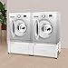 Double Base Frame for Washing Machine and Dryer, Washing Machine Base with 2 Drawer-Maximum Load 400 Kg Fridge Base, 21.3