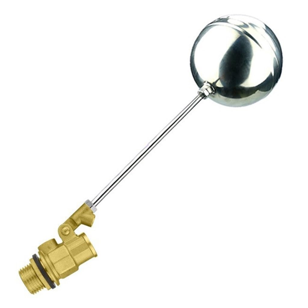 Float Valve for Water Tank, 1/2" 3/4" 1" Cold and Hot Water Tank Floating Ball Valve Flow Control Cistern(1")