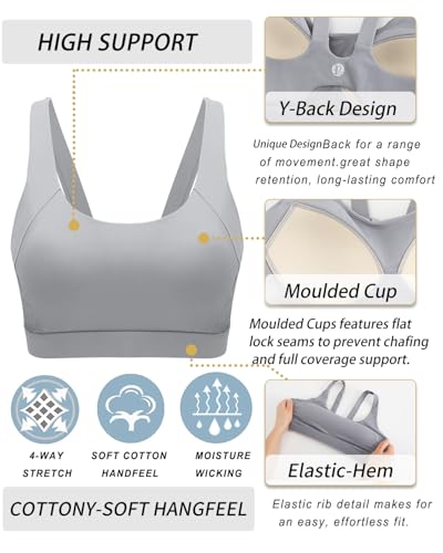 Image of RUNNING GIRL Sports Bra for Women High Support, Molded Cup High Impact Sports Bras for Women with Sewn in Pads