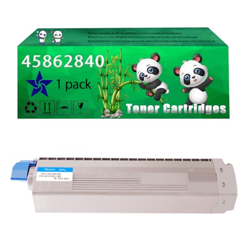 Replacement 45862840 Toner Cartridges Compatible for Okidata OKI MC873dnct MC873dnv MC883dn MC883dnct MC883dnv Printers, Up to 8300 Pages, Vivid Colors, Contains Chip (1 Pack Cyan)
