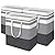 BlissTotes 3-Pack Laundry Basket, Freestanding?Waterproof Laundry Hamper, Collapsible Tall Clothes Hamper with Easy Carry Handles for Clothes, Towels in the Family and Dorm,Gradient Grey,125L