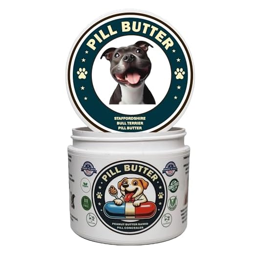 Staffordshire Bull Terrier Dog Treats to Wrap Pills (+100 Breeds) Jar of Non-Sticky Moldable Paste Made of Real Human Grade Dog Peanut Butter Treat, Food or Gift to Hide Dogs Pills (60 Servings)