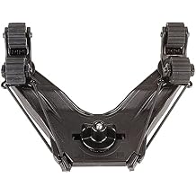 YakAttack DoubleHeader with Dual RotoGrip Paddle Holders | Offset Kayak Paddle Holder | Multi-Accessory Track Mount | Includes SnapNStrap Tethers | Compatible with GearTrac & Most Kayak Tracks