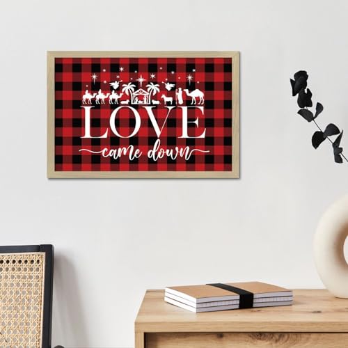 Cadre Love Came Down pour entrée chaleureuse | Déco rétro 20x30