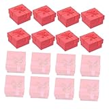 Abaodam 24 Stück Teiliges Europäisches Schmuckkästchen Rot und Multifunktionale Verpackungsbox für Ohrringe und Ringe Hochwertige Papierverarbeitung als Geschenk Verpackungszubehör