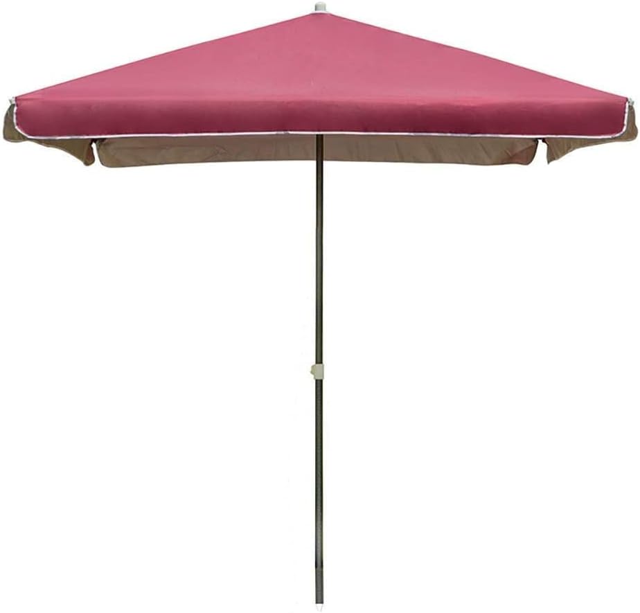 Parasol Umbrella Outdoor Patio Market Table Umbrella, Thick Koxford Cloth UV Treated Patio Umbrella With 8 Sturdy Ribs, Blue/Red/Green/Red Wine (Color : Red Wine)