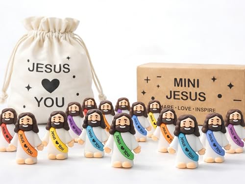 Mini Jesus Figures Bulk, 105PCS Little Baby Jesus Figurines for