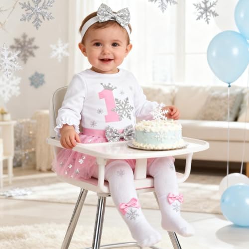 Image of GRNSHTS Baby Girl Birthday Cake Smash Outfit Toddler Girl My 1st Birthday Romper Tutu Skirt with Headband Clothes Set