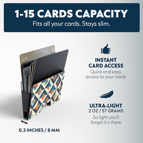 Image of Slim RFID Blocking Card Holder & Money Clip - Aluminum Wallet for Men & Women - Front Pocket Metal Minimalist Wallet Holds 15 Cards - Credit Card Holder - Durable, Lightweight, Unique Engraved Design