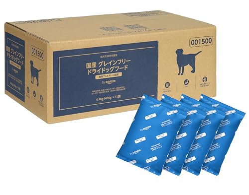 by Amazon グレインフリー ドライ ドッグフード フィッシュ味 成犬用 食物アレルギーに配慮 4.4kg (400g×11袋) 【国産/総合栄養食】のサムネイル
