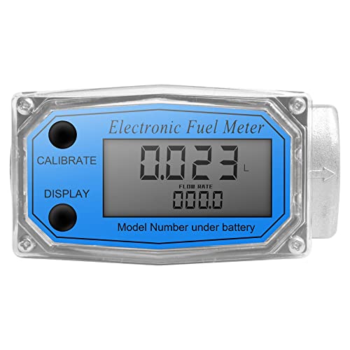 Yfixtool 1.5" Digital Turbine Flow Meter, Lcd Digital Display Flowmeter, Gas Oil Fuel Flowmeter For Diesel, Kerosene, Gasoline, Aluminum Stainless Steel, Flow Rate Of 40-280Lpm(10.5-74Gpm). #TOP2