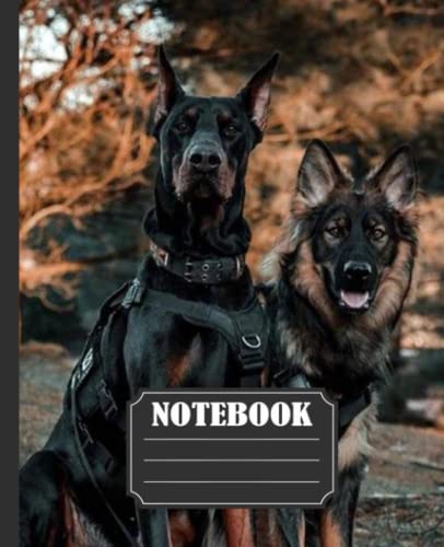 Beautiful Dobermans Notebook: Doberman Dog Composition Notebook College Ruled: Cute Dog Design Large 7.5 x 9.25 Journal 120 pages For Students, Teachers To Write In School College Office Labs