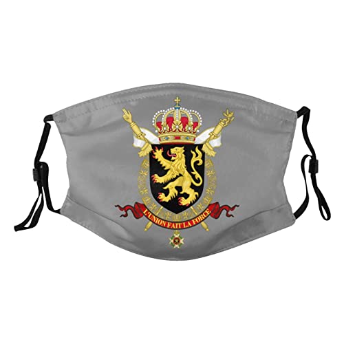Coat of arms of Belgium Mask Protect Respiratory System Breathe with Peace of Mind Black
