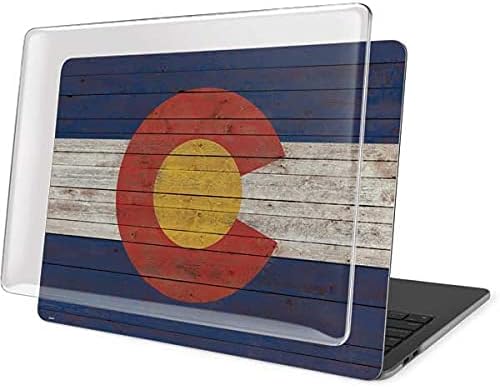 Skinit Case + Skin Compatible with MacBook Pro 13in M1 (2021) Originally Designed Colorado Flag Dark Wood Design