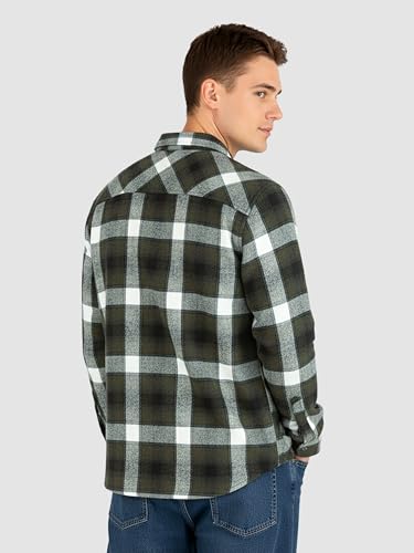 Image of Beyoung Recycled Checked Flannel Shirt for Men | Premium Cotton Flannel | Classic Pointed Collar