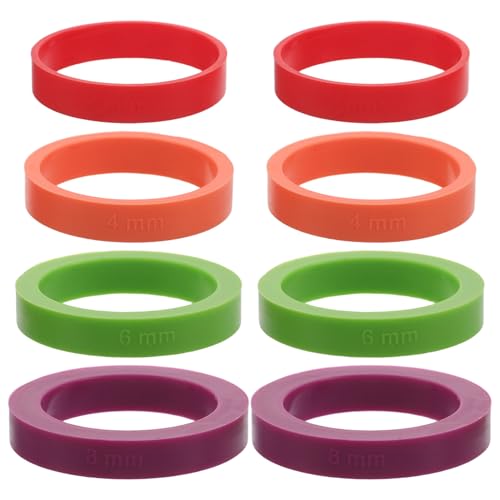 ARTIBETTER Entretoises en Silicone Flexibles, Lot de 8 Anneaux de Rouleau à Pâtisserie pour Réglage d'Épaisseur de Pâte, Accessoires pour et Pâtisserie...