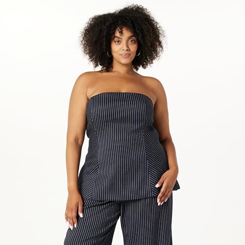 Image of The Drop womens Stowe Woven Strapless Tunic