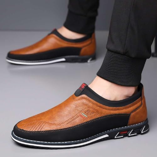 Image of Men's Oxford Business Casual Shoes Office Loafers Dress Comfort Driving Shoes