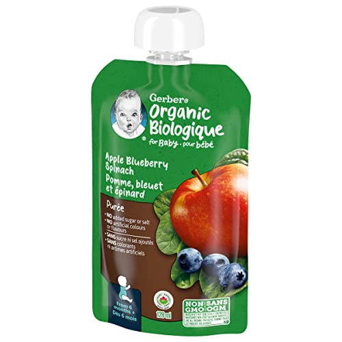 GERBER Organic Purée, Apple Blueberries Spinach, Baby Food, Case of 12, 1.5 L - Image 6