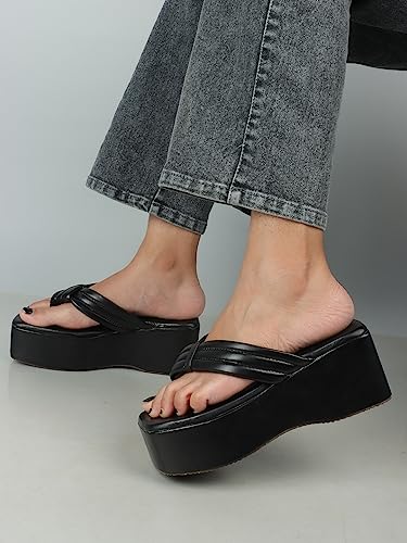 Image of Smart & Sleek Crossover-Strap Platform Heels Sandal for Women & Girls-F9