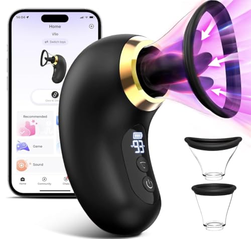 Nipple Stimulator Sensory Toys Woman Electric, Tongue Licker & 3X Suction & 7X Vibration Mode, Clitotial Stimulator Tool (Red)