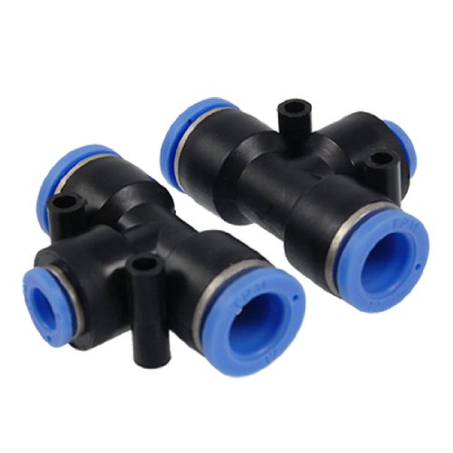 Ruilogod 2 pièces pneumatique 8 mm à 12 mm raccords rapides T Connecteur