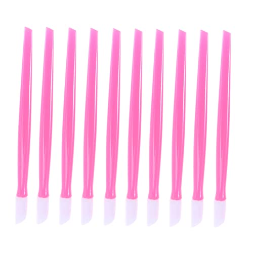 OUNONA 100Pcs Pink Plastic Manicure Stick Ergonomic Cuticle for Dead Skin Removal Lightweight Nail Cleaning Tools for Home Salon Use