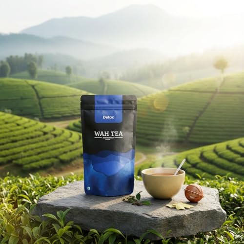 Image of Wah Tea Long Leaves | 100% Natural Anti-Oxidants | Flavourful & Aromatic | Aroma of Kangra Valley | 100g (Detox Tea)