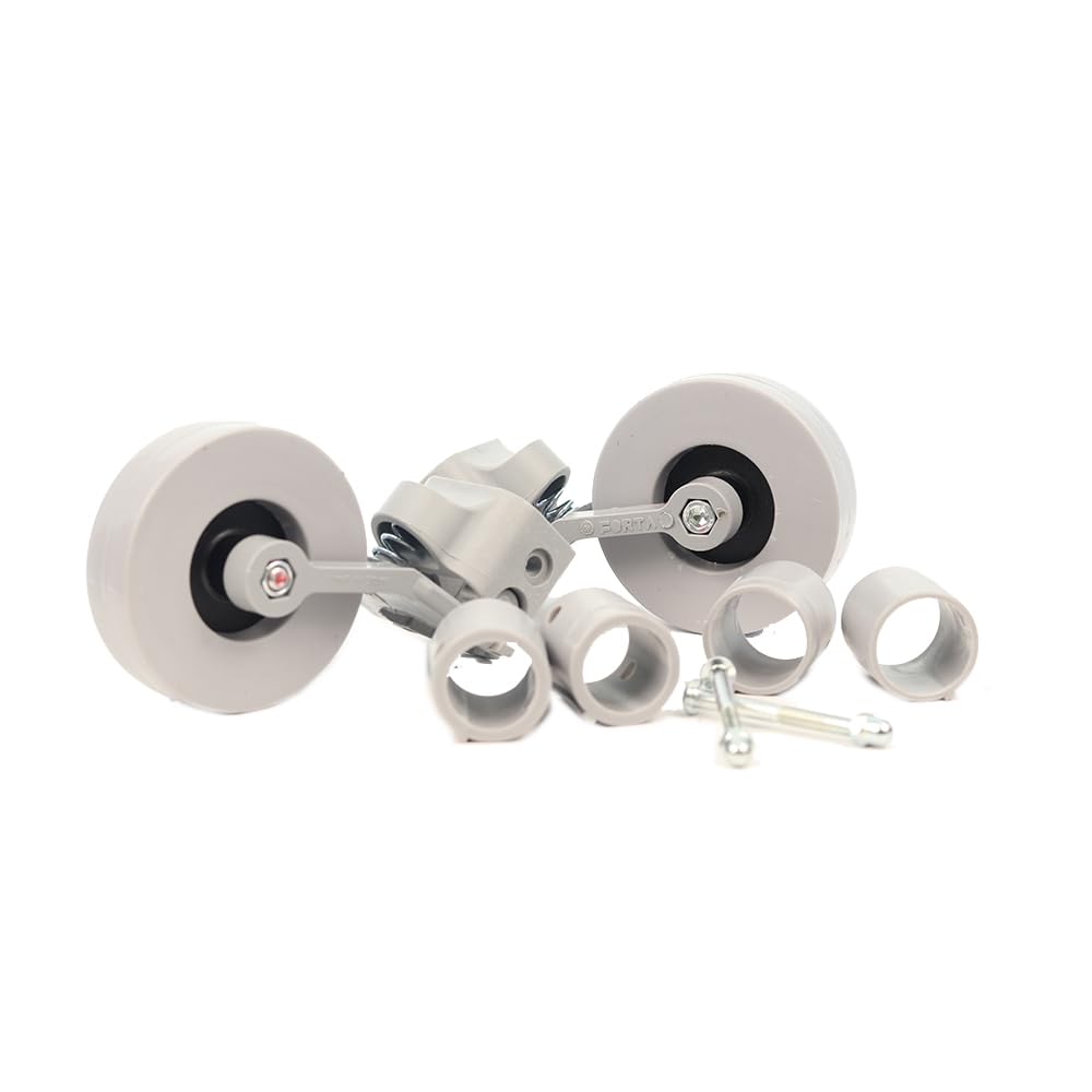 KIT DE RUEDAS TRASERAS PARA ANDADOR (ADAPTABLE A TUBOS DE 22, 25, 30 MM)