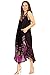 Sakkas A900 Batik Flower Caftan Tank Dress/Cover Up - Black/Purple - One Size