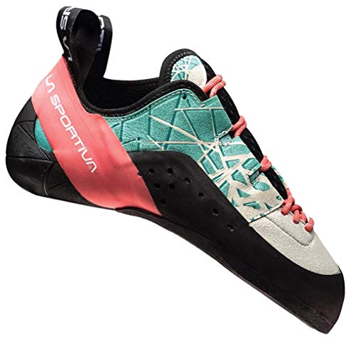 La Sportiva KATAKI Women's Climbing Shoe, Mint/Coral, 34