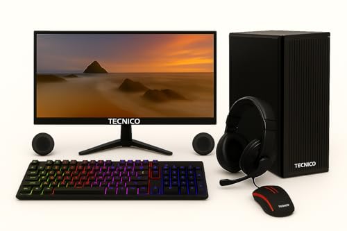 Image of TECNICO Business All-in-One Desktop Computer Set, i7 4th Gen, 16GB RAM, 512 SSD, 22-inch HD LED Monitor, Integrated Graphics Card, Keyboard Mouse & Speaker