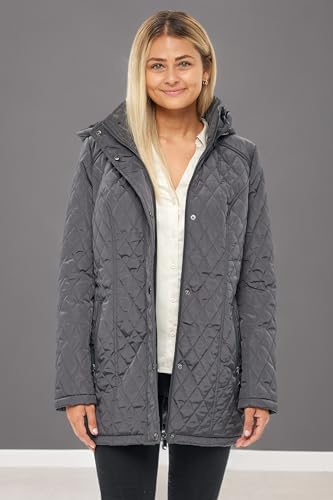 Sebby S.E.B Quilted Jacket for Women – Cozy Grey Comfort in Large Size - Image 8