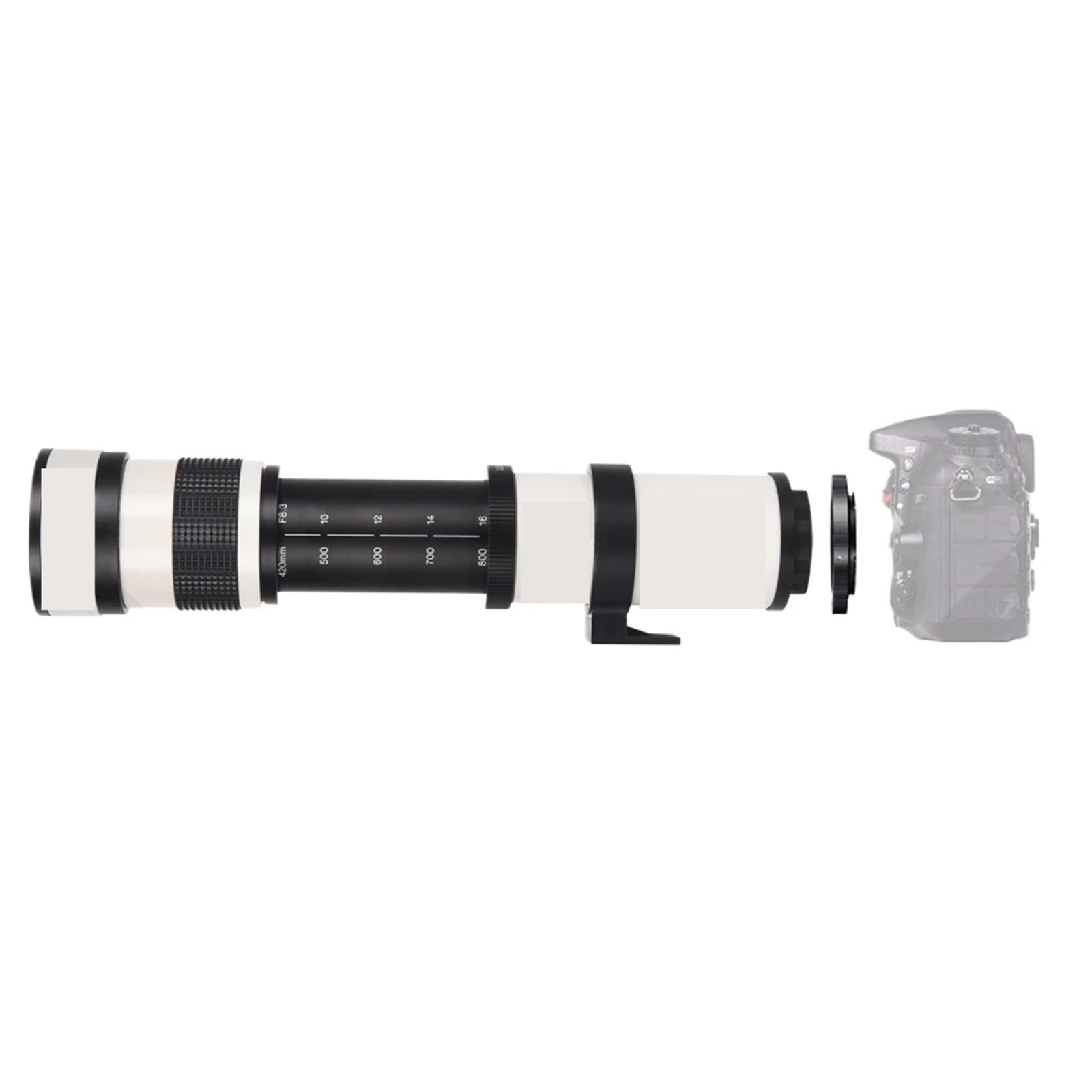 Compatible con Nikon DSLR 420-800 mm F8.3 Kit de Lentes de Zoom teleobjetivo Manual