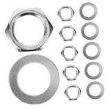 Alipis Potentiometer Zubehör Metall Unterlegscheiben und Muttern Gitarren Kompatibel Stabile Befestigung Verbesserte Klangqualität Praktisches DIY Gitarrenzubehör