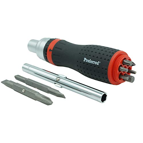 Proferred T29004 19Piece-In-1 Ratcheting Interchangeable Bit Screwdriver Set (1 Set)