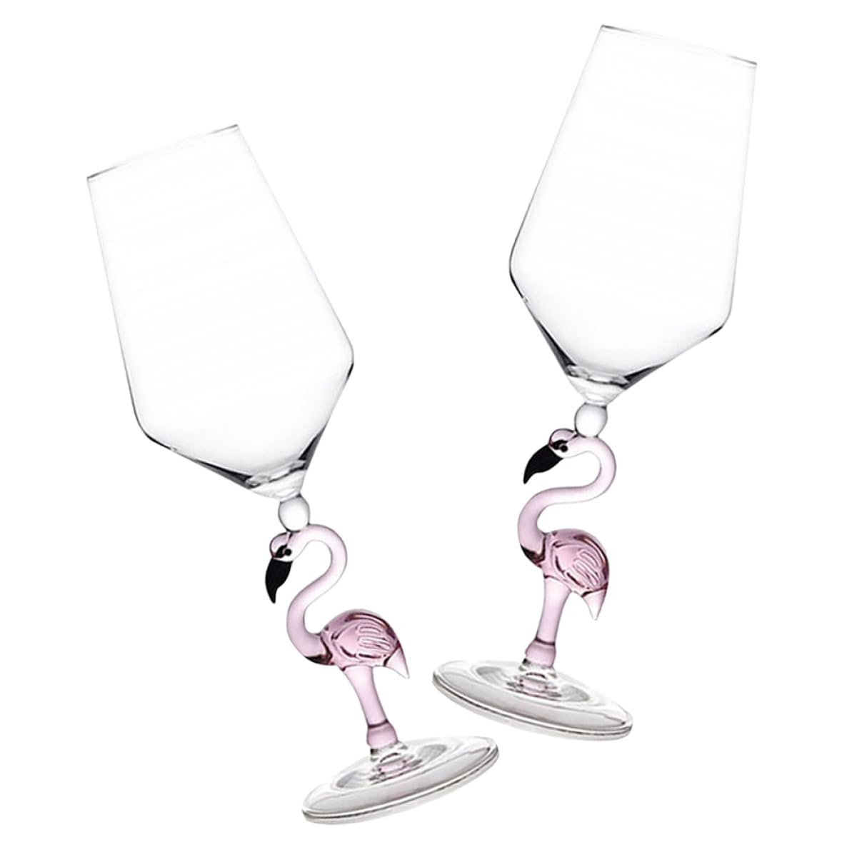 Verres à cocktail en verre de qualité supérieure avec motif flamant rose chic pour buffet