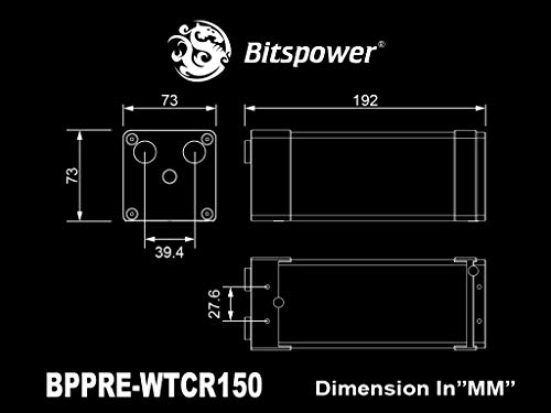 Bitspower Premium Cubiod Ausgleichsbehälter 150 mm...