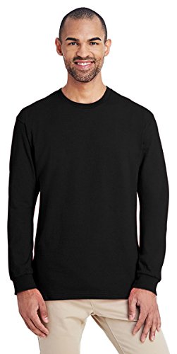 T-shirt manches longues Gildan H400 noir en taille grande 4XL