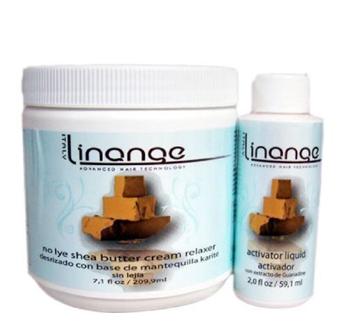 Linange No Lye Shea Butter Cream Relaxer & Activator liquid Single Application Big Sale!!