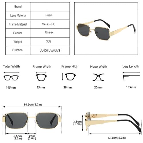 Lunettes de soleil rétro polygonales légères anti-fatigue oculaire UV400