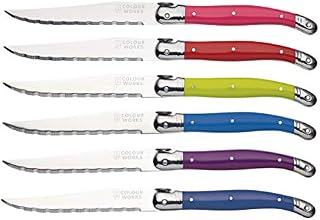 Colourworks CWSTEAK6 Steak Knife Set, Multi-Colour, 6-Piece