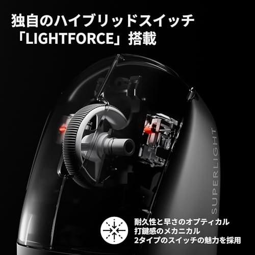 Image of Logicool G PRO X SUPERLIGHT 2 Wireless Gaming Mouse, LIGHTFORCE Hybrid Switch, The Lightest Weight in Our History, 2.1 oz (60 g), LIGHTSPEED HERO2 Sensor, POWERPLAY Wireless Charging, Compatible with G-PPD-004WL-BK Black, Wireless, Genuine Product in Japan