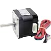 Stepper Motor, Nema17 Stepper Motor 12V 1.3A 28N.CM 17HS3401S-D 4-Lead for CNC 3D Printer Monitor Equipment Double Shaft Stepper Motor