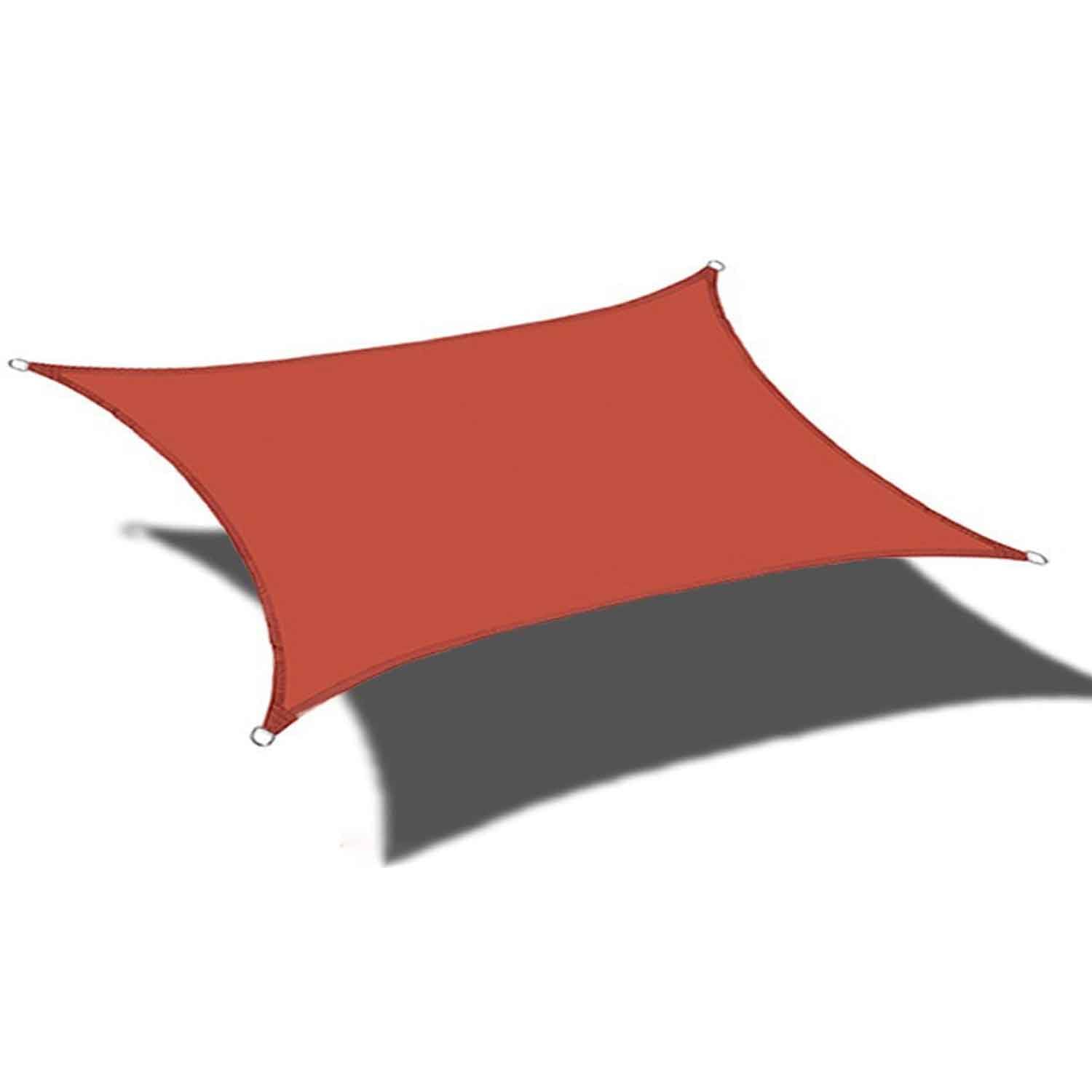 Voile d'ombrage rectangulaire 6x8m pour pergola et grand jardin extérieur