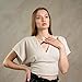 Karelian Heritage Shungite Stone Protection Pendant Necklace for Women Moon Crescent | Authentic Shungit