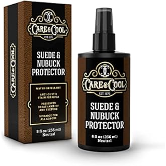 Care & Cool Suede and Nubuck Protector (8 oz). Waterproofing, Anti-Dust and Stain Formula for Boots, Shoes, Bags, and Jackets while Preserving Breathability & Texture. Setting the Standards Since