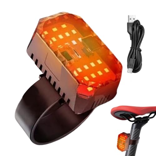 Linterna Ciclista,Luces De Ciclismo con Carga USB - Cobertura de Luz de Inundación de 120 Grados Sensado y Regulable Equipo de Seguridad para Ciclismo Unisex Adultos
