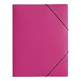 a3 mappe pappe Eckspannmappen Pagna PP-Gummizugmappe A3, transluzent dunkelrosa trend