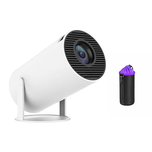 Mini Projetor Portatil 5G Wifi 6 BT 5.0 Android 11 + bolsa de transporte, Projetor 4K 1080P Full HD Suporte 8000 Lumens, Projetor Led Auto de Correcção Trapezóide Horizontal, 180°Girável Projector